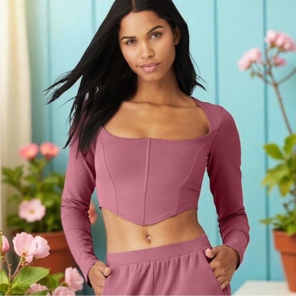 Alo Yoga Soft Sculpt Long Sleeve Comfy Athletic in Color Mars Clay Size L - Picture 1 of 10